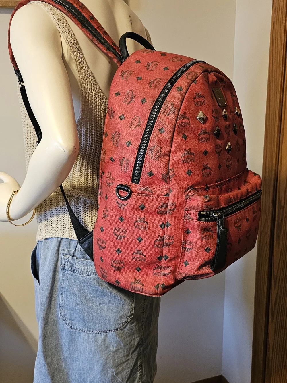 MCM x EKOCYCLE x Will.i.am Limited Edition Red Stark Backpack - Rare!